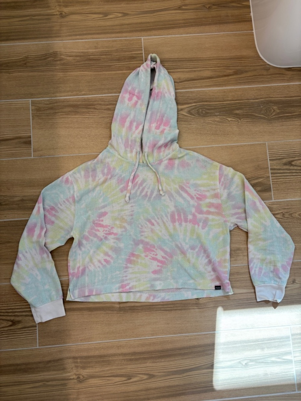 PINK Victoria's Secret Pastel Tie-Dye Mesh Hoodie